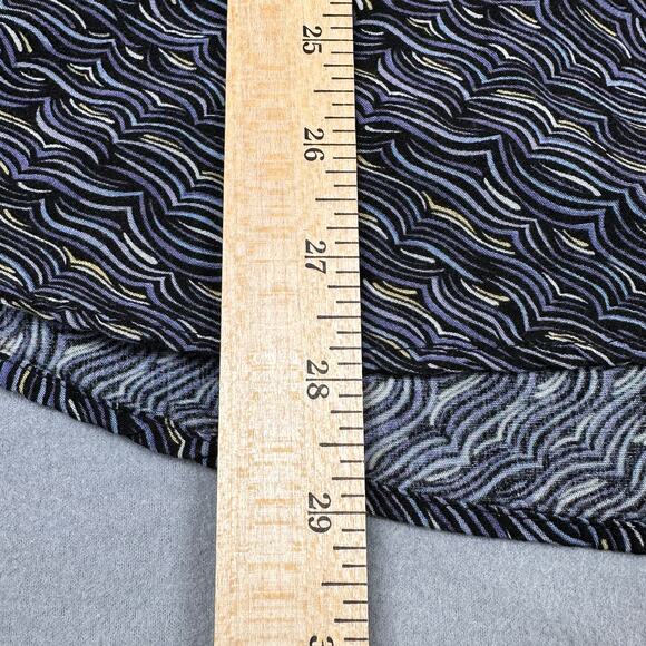 Claiborne Shirt Mens XL Blue Modern Fit Rayon Abstract Wave Pattern Long Sleeve - Picture 5 of 11